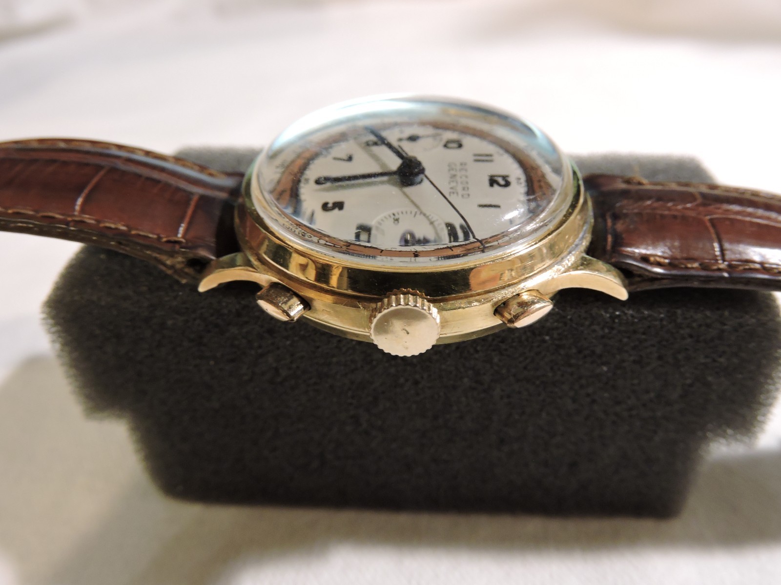 Vtg 18K Gold Record Geneve Longines Venus 175 TIMEGRAPHER Tachy Telemeter 1940’s