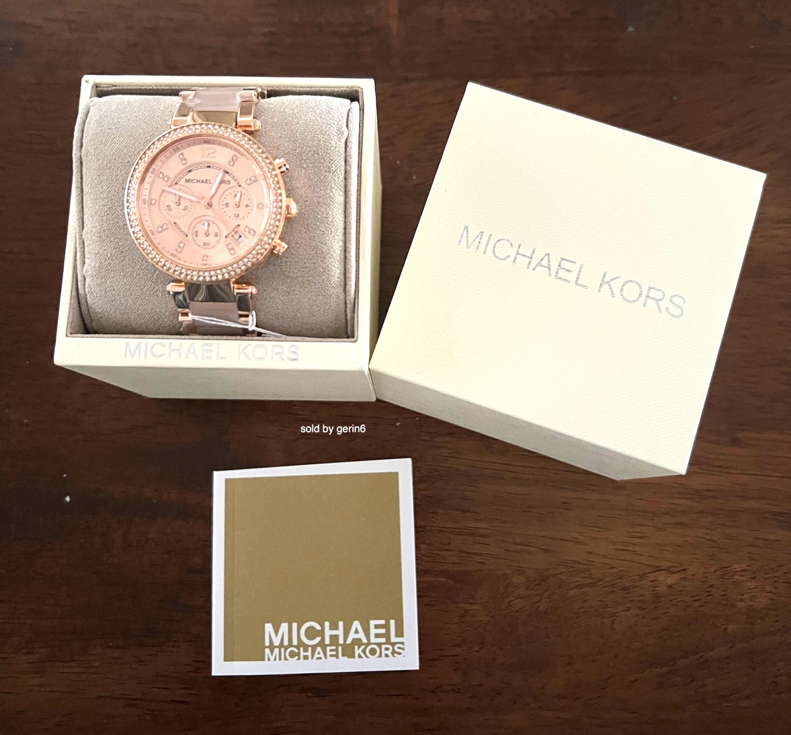 Michael Kors Parker Rose Gold & Blush Watch 39mm, Water Resistant, MK5896, NIB