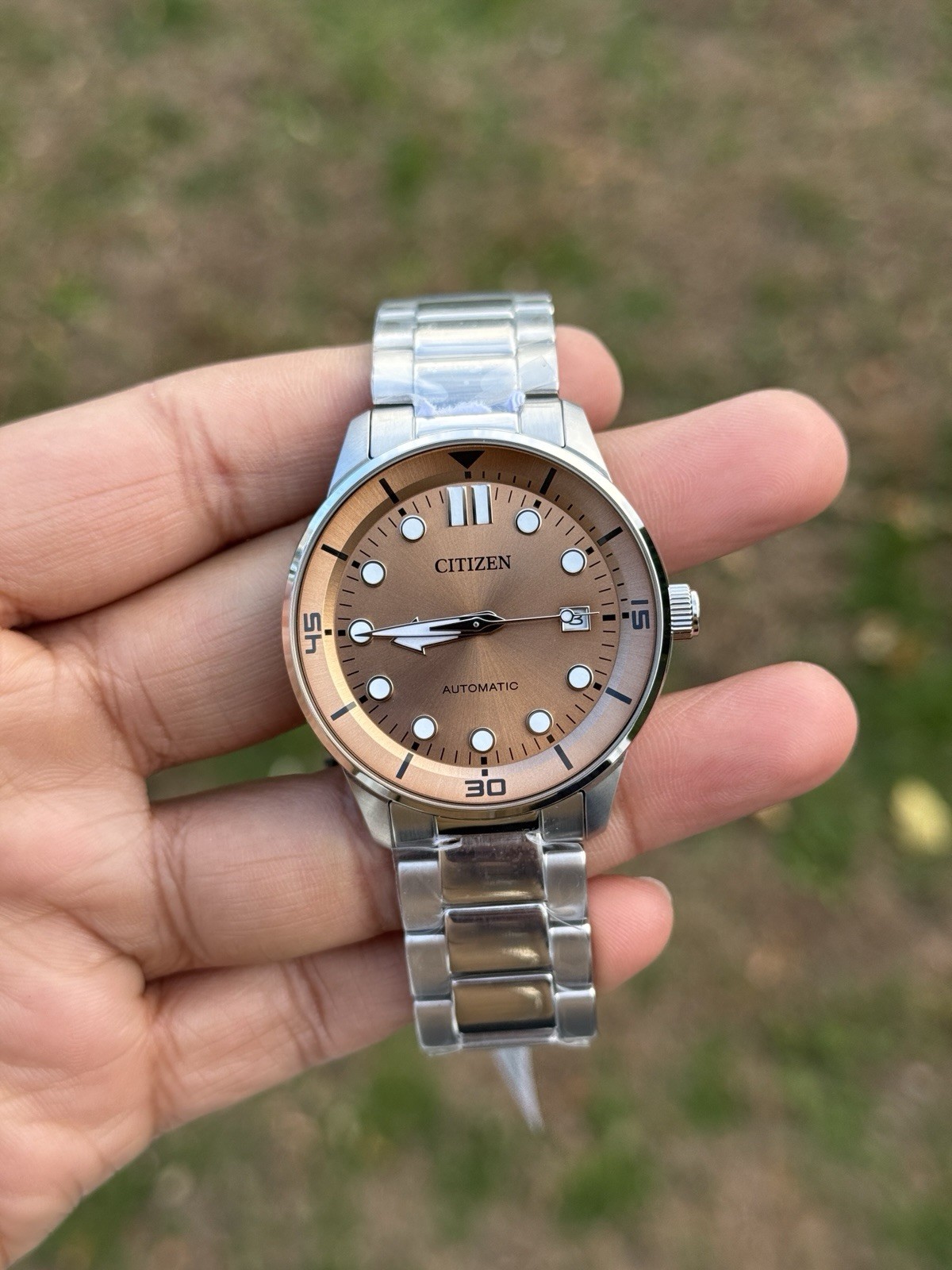 Citizen Stainless Steel Bronze Dial Automatic Men’s Watch