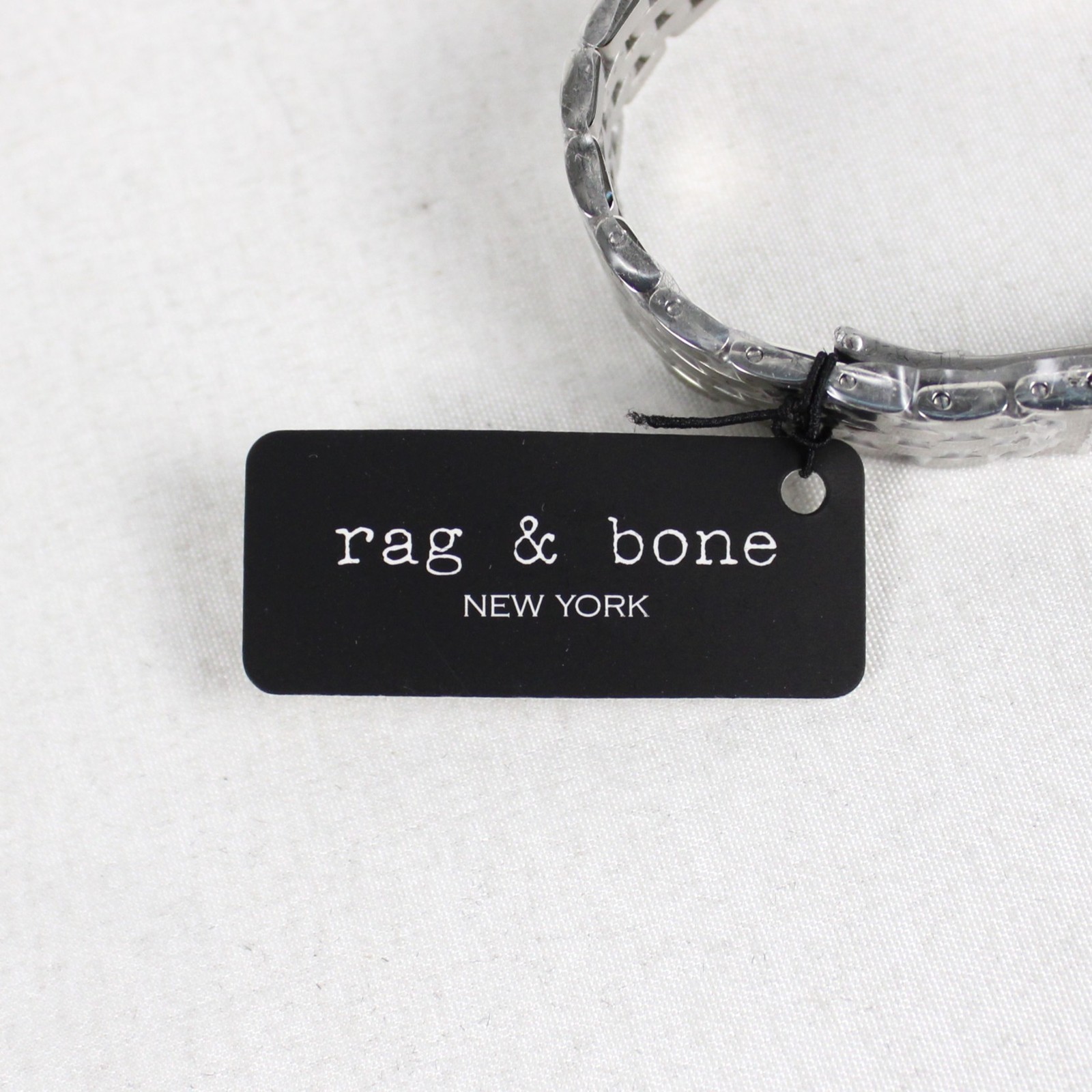 Rag & Bone Silver Audrey Bracelet Watch With 23mm Black Dial (RB L260002 G4) NWT