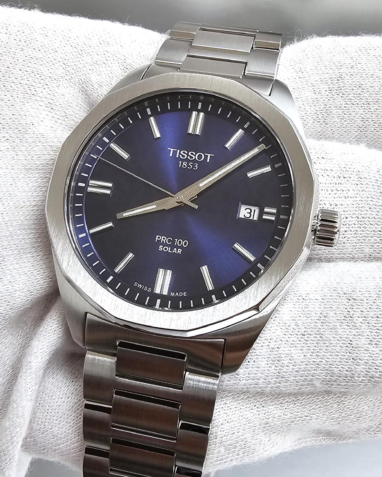 TISSOT PRC 100 Solar Quartz 39 MM Blue Dial SS Men’s Watch T151.422.11.041.00