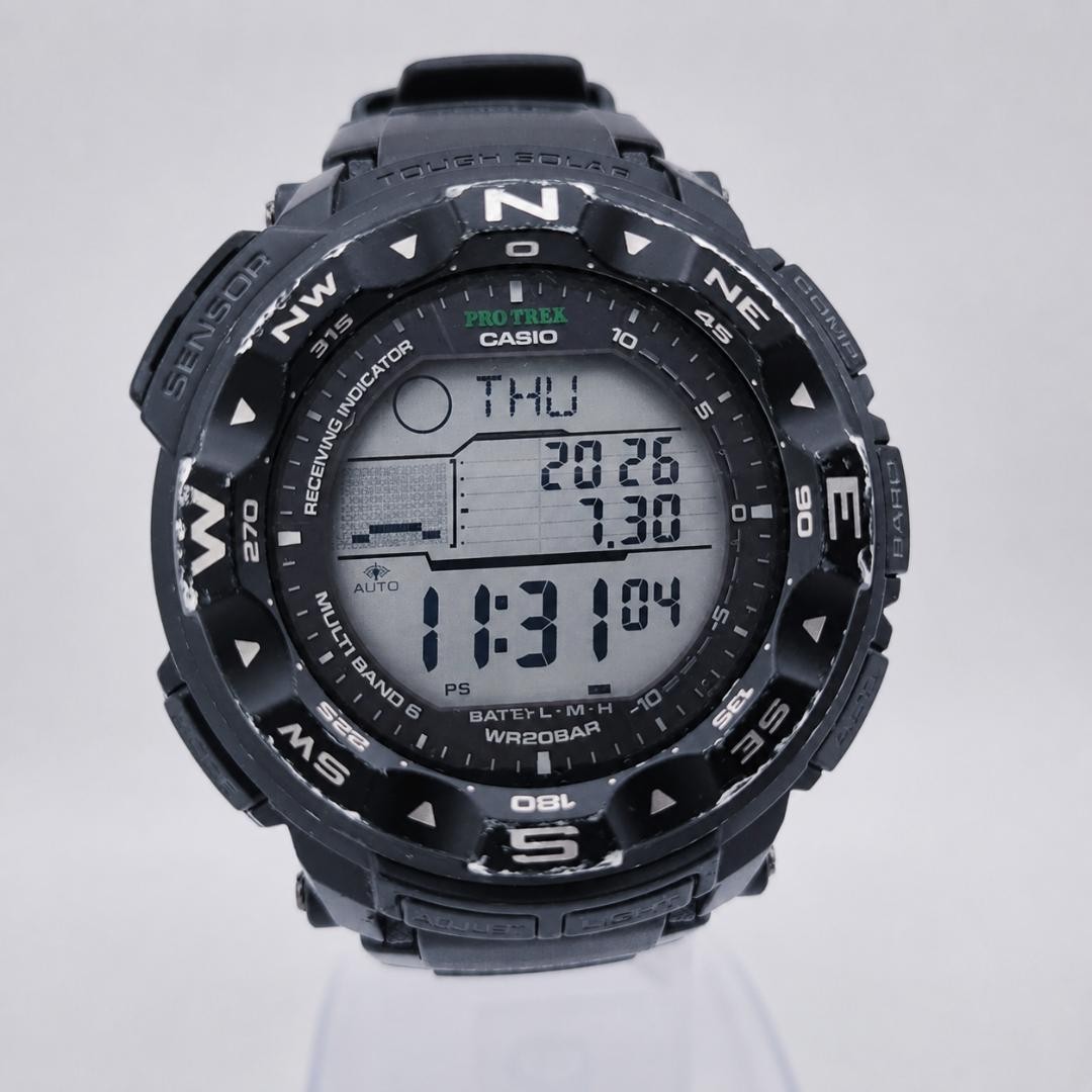 Casio Pro Trek PRW-2500-1JF Solar GPS Watch Multi-Band 6 Pressure Altitude From