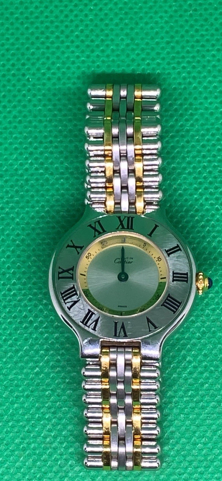 Cartier Must de Cartier 21 28mm Silver Tone Dial Swiss Quartz Womens Watch 1340