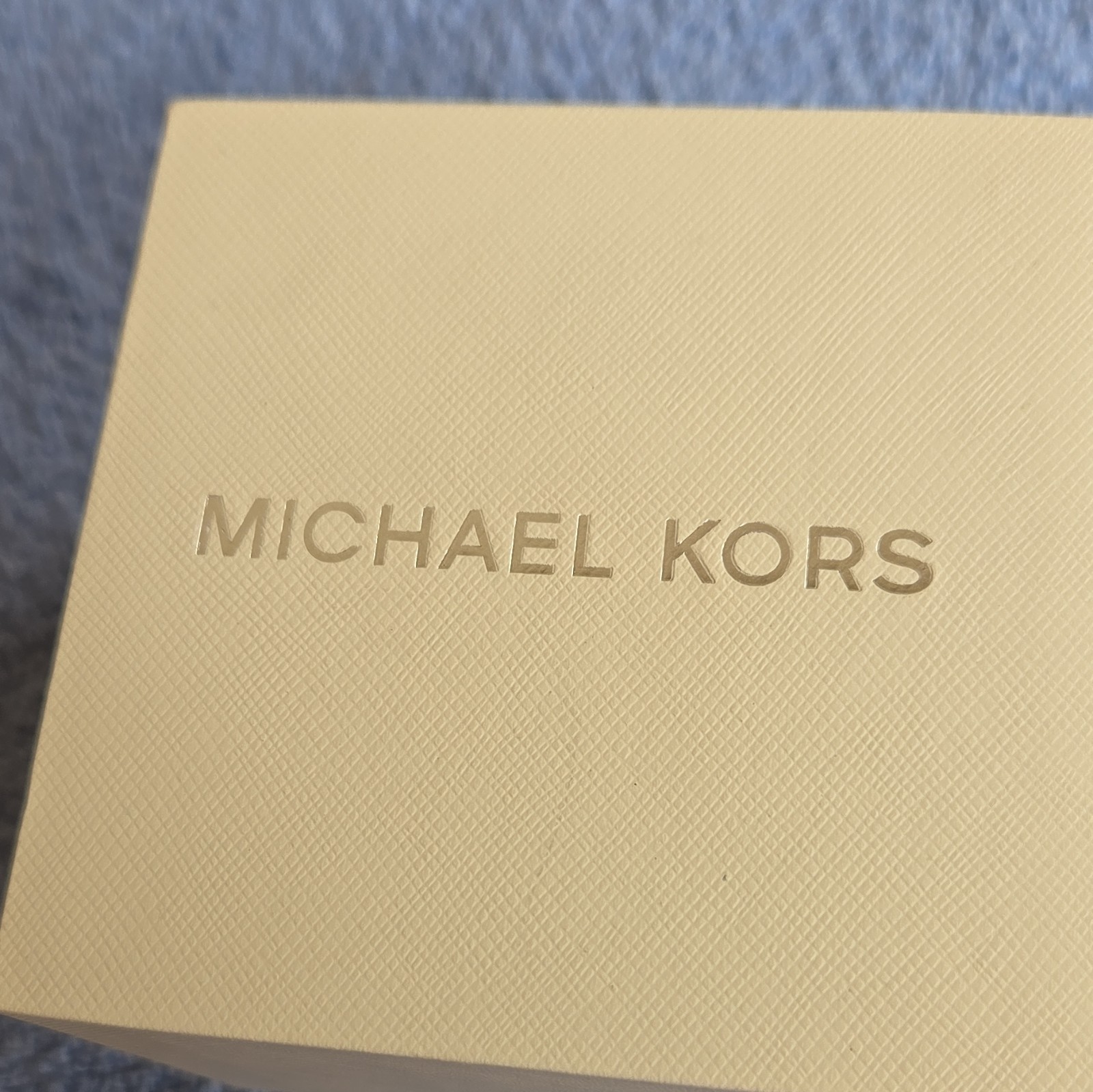 Michael Kors Women’s Quartz Analog Dress Watch Gold Bracelet Logo Gem Bezel