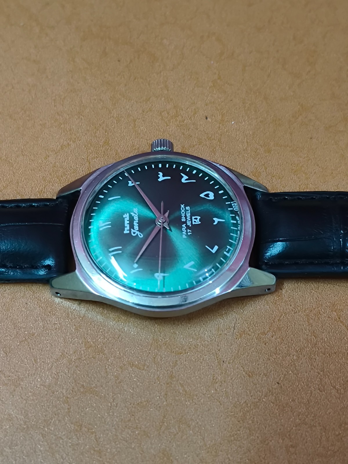 Vintage HMT Janata Green 17 Jewels Mechanical Hand Winding Men’s Wrist Watch