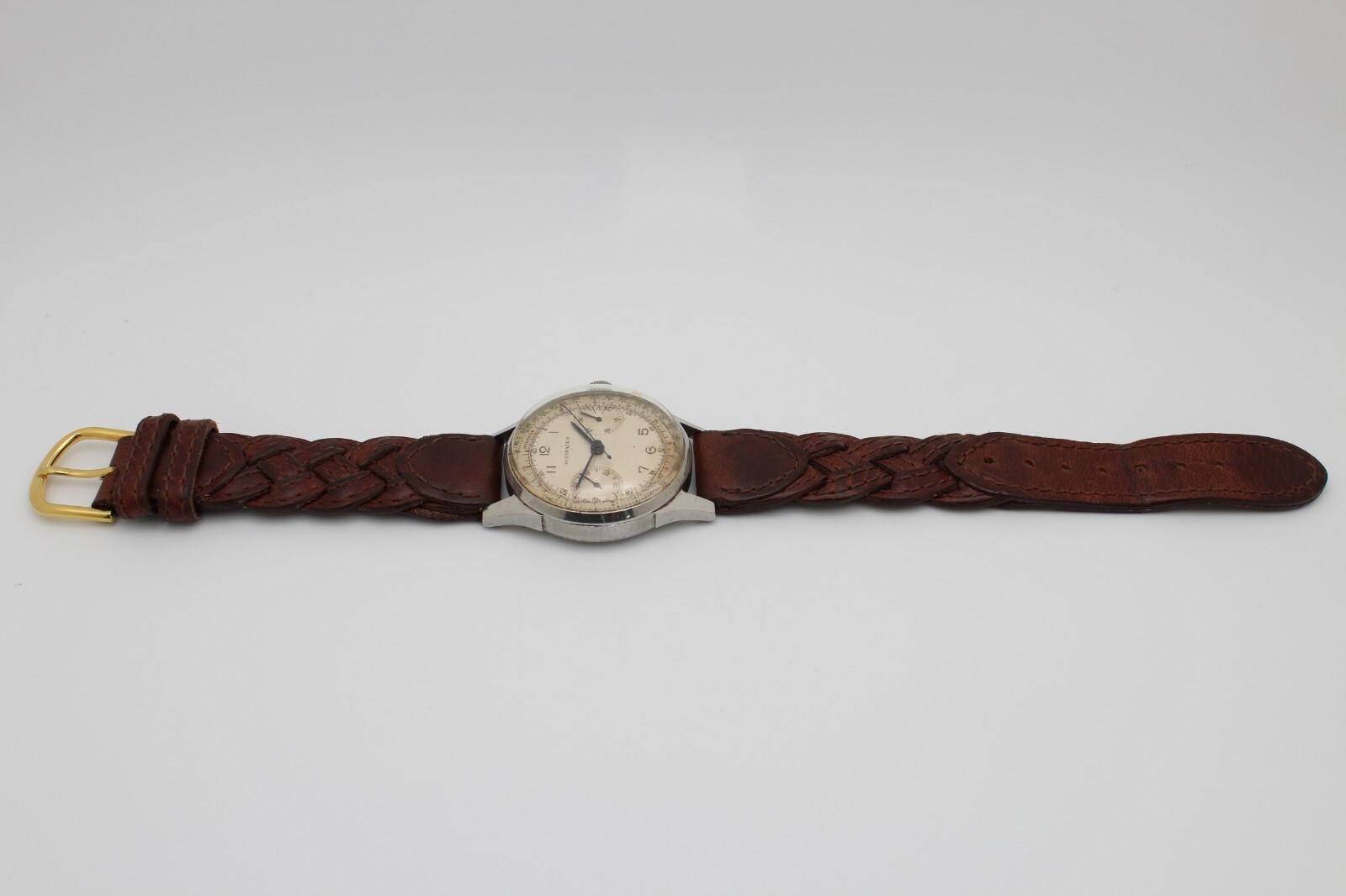 Longines Wittnauer 32mm Pilot’s Chronograph 2 Register Vintage 1940s WWII Era