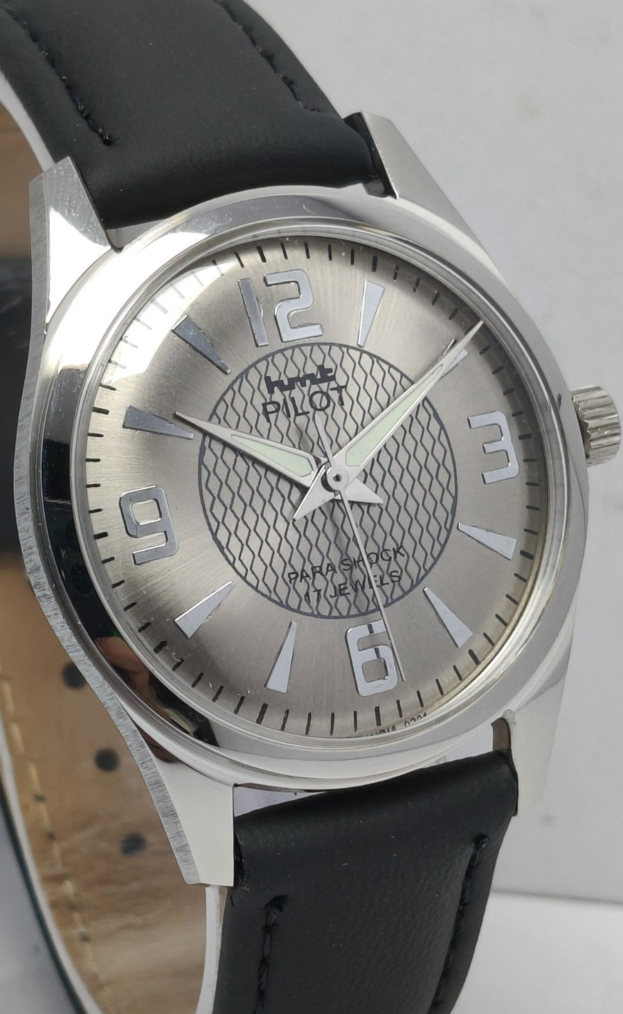 HMT Pilot 17 Jewels Hand-Winding Wrist Watch For Men’s In Working Condition