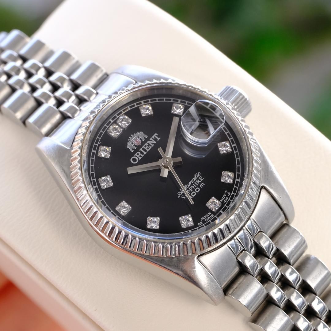 Orient President Daydate Automatic Black Dial Watch 100m