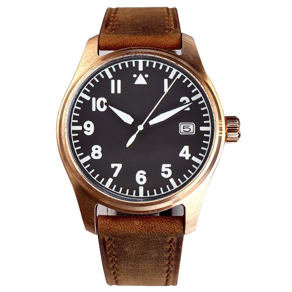 Tandorio 20ATM Retro Pilot 39mm Cusn8 Bronze NH35/PT5000 Auto Diver Men Watch