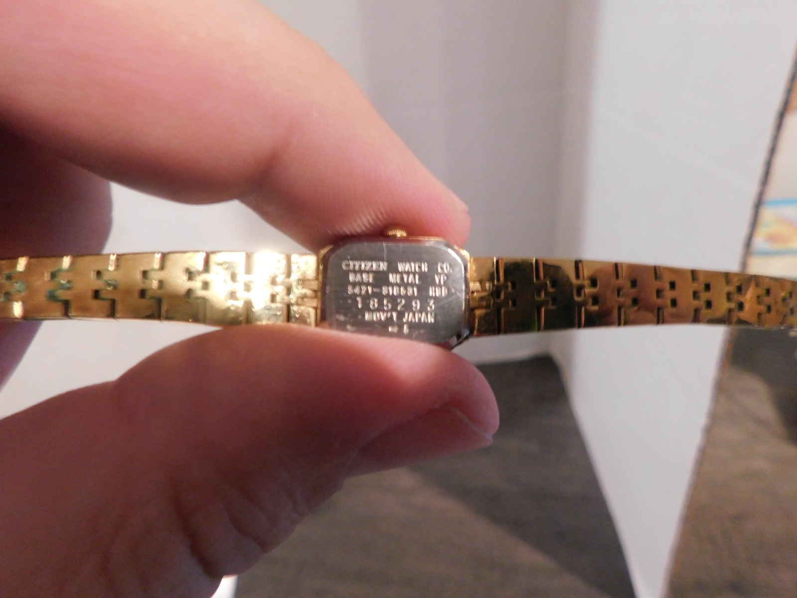 Citizen CQ Tank Watch Women 13mm Champagne Dial Gold Tone Octagon Needs Battery