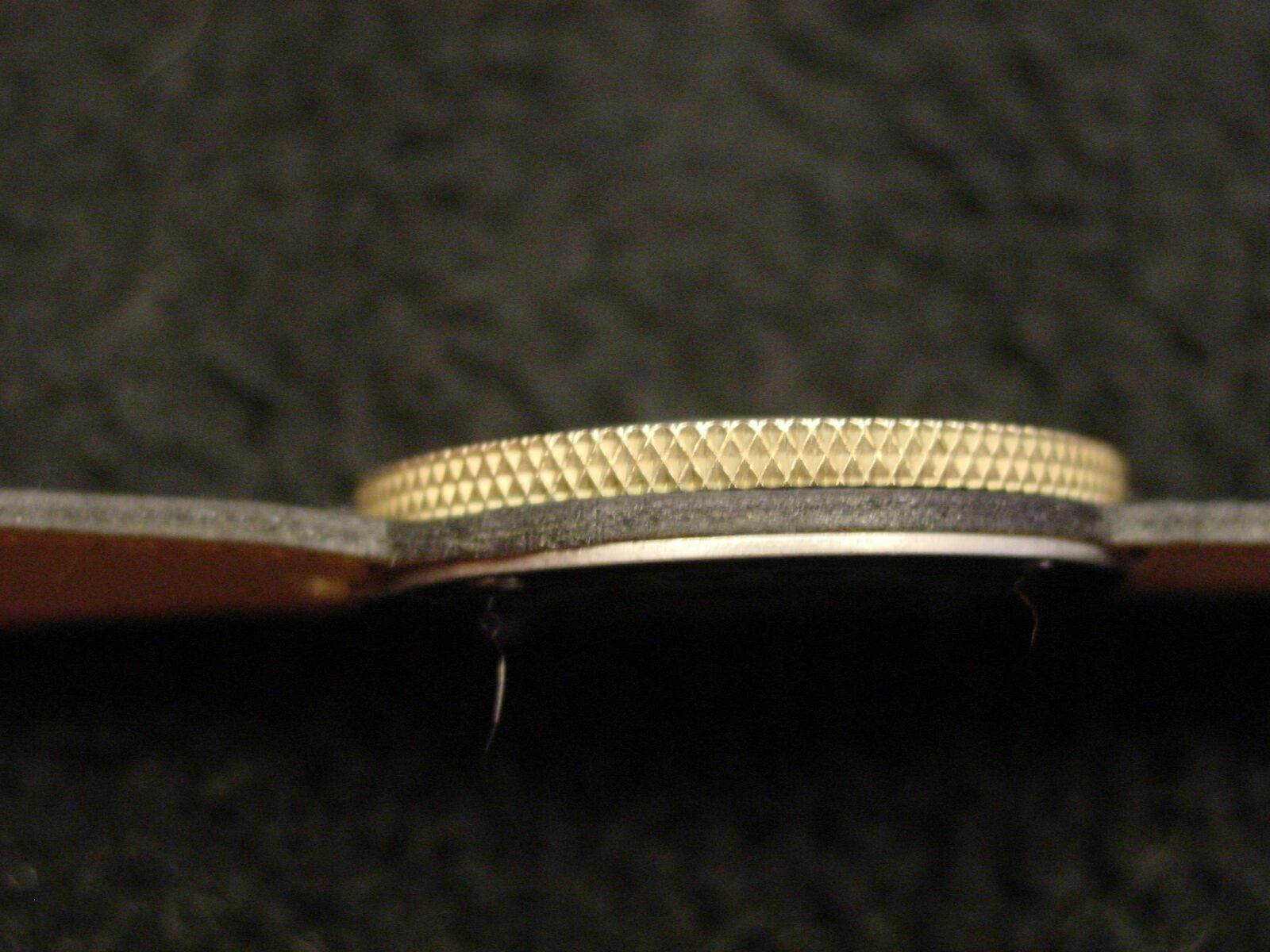 Wristwatch Bord a’ Bord Uni-Sex Bronze Genuine Leather NOS 1980s France