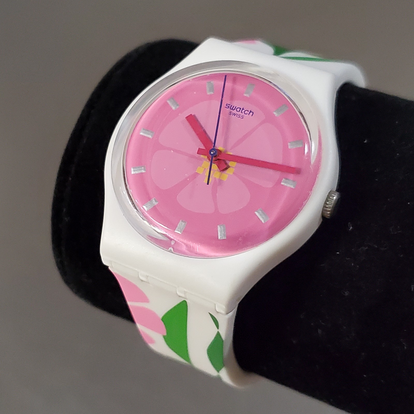 Swatch Watch Primevere GZ304 Analog 2017 Swiss Quartz Floral Plant Design 34 mm