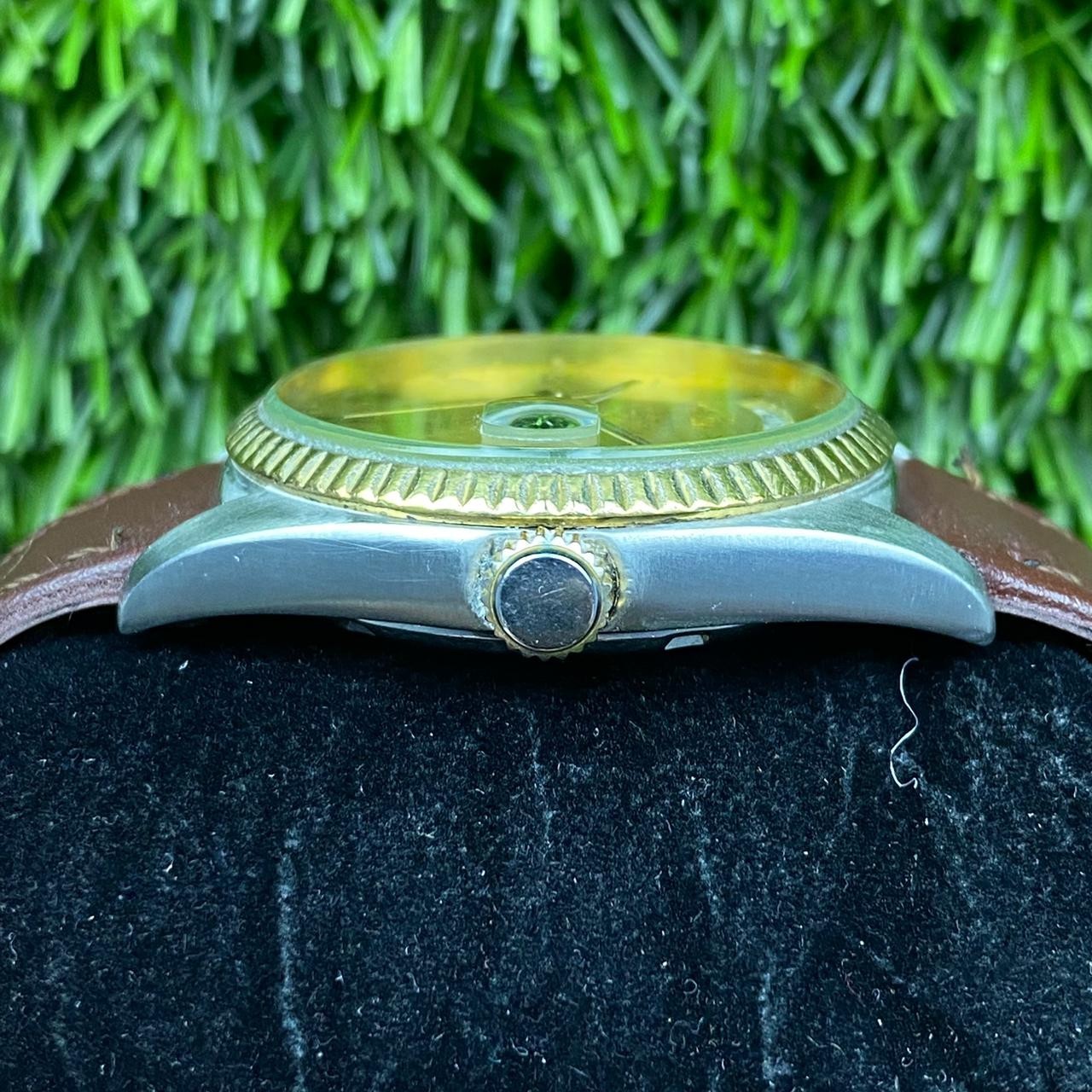 Rare Orient President Automatic Day Date Gold Dial Roman Day Date Watch Vintage