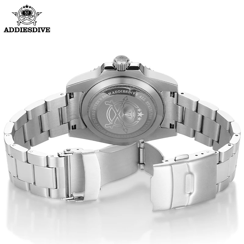 41MM ADDIESDIVE Quartz Men Watch Diver 200M Waterproof Stainless Steel Luminous