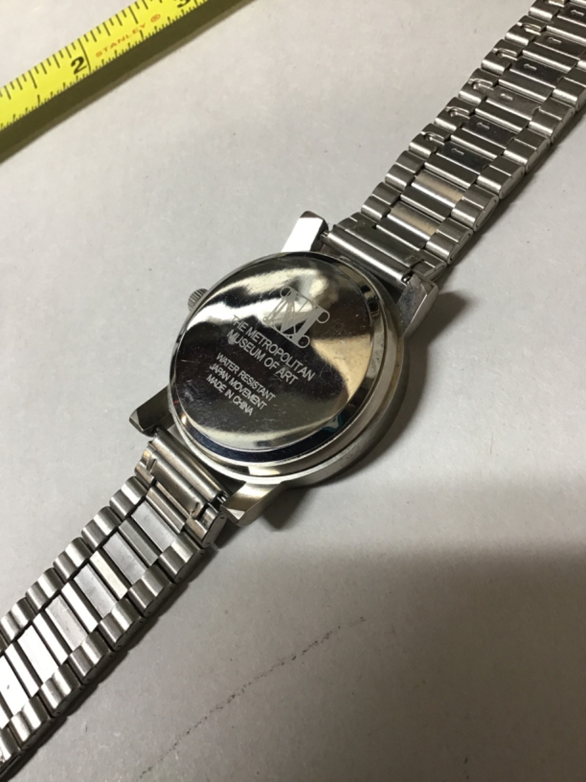 Vintage Metropolitan Museum Of Art Geometric Watch W/ Mesh Stainless Band