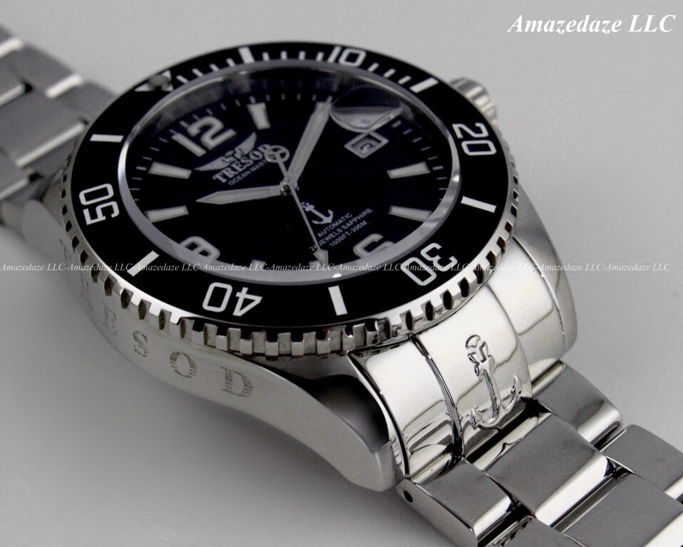 Tresod Mens 300M Ocean Master Sapphire Crystal Ceramic Bezel 24J Automatic Watch