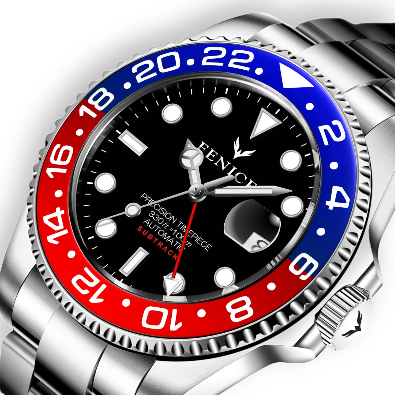 Fenice Subtrack GMT Automatic Watch 10ATM NH34A Seiko
