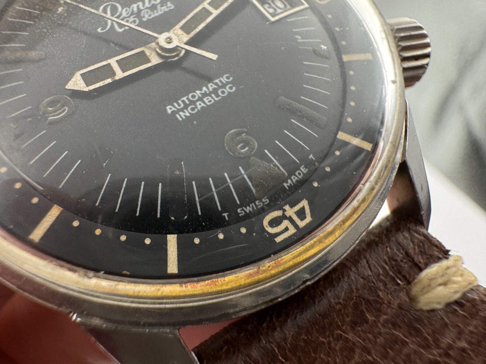 VTG 1967 RENIS Diver Super Compressor Automatic Cal AS 1902 /03 SERVICED – 36 mm