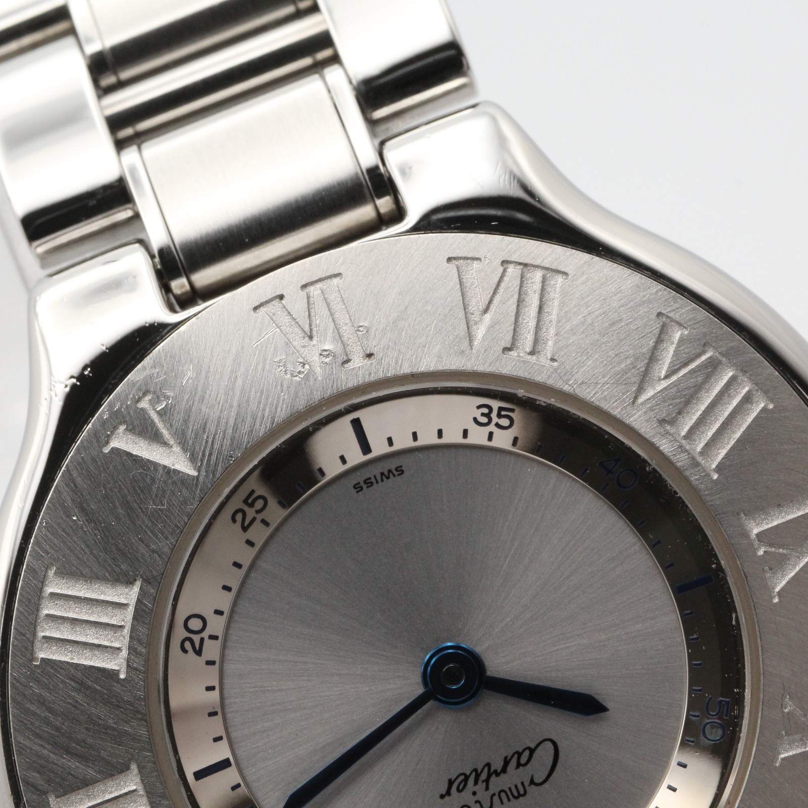 CARTIER Must21 LM Wrist Watch W10110T2 Quartz Stainless Steel Used Women