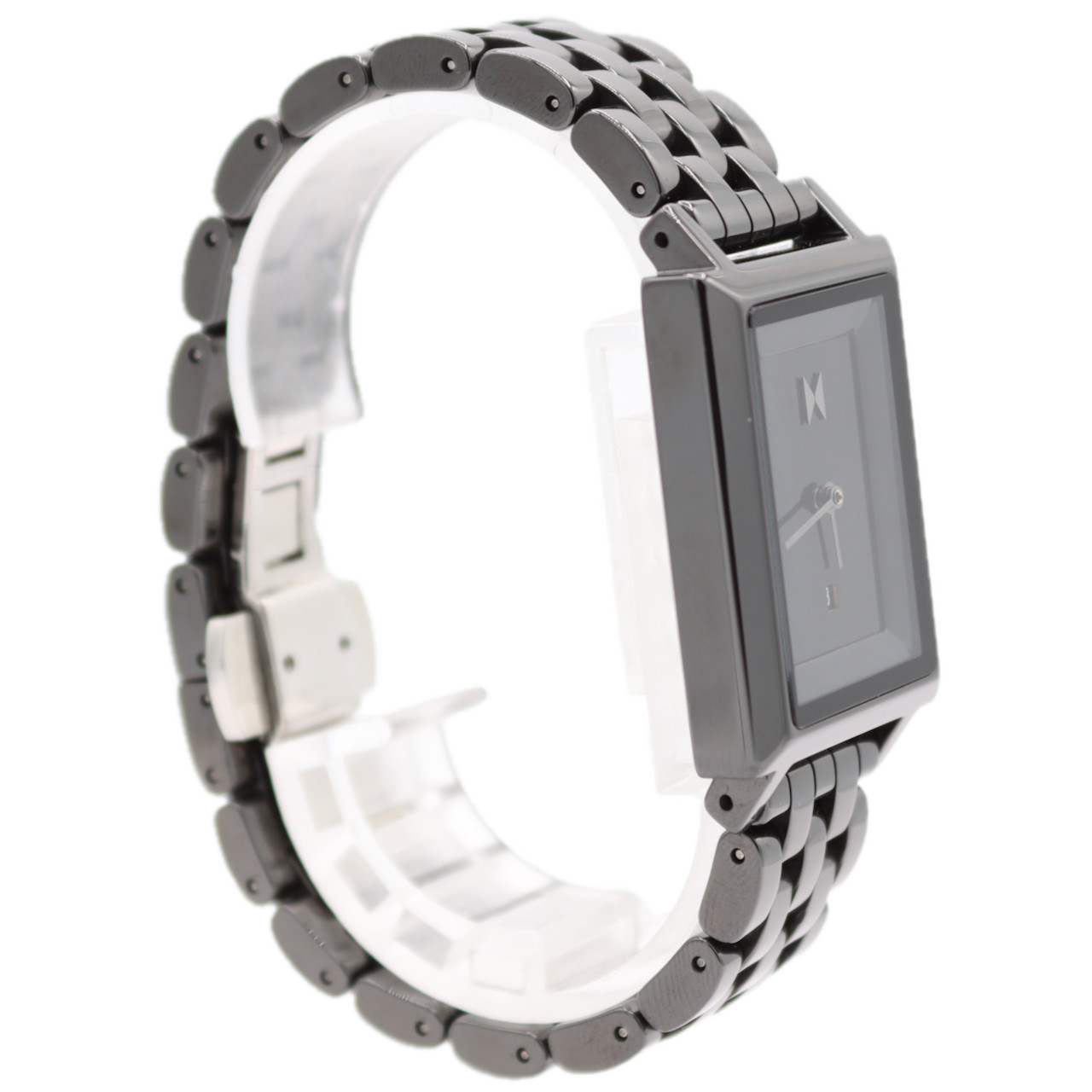 26mm MVMT Signature Square Ceramic Ladies Quartz Wristwatch Japan Gloss Black