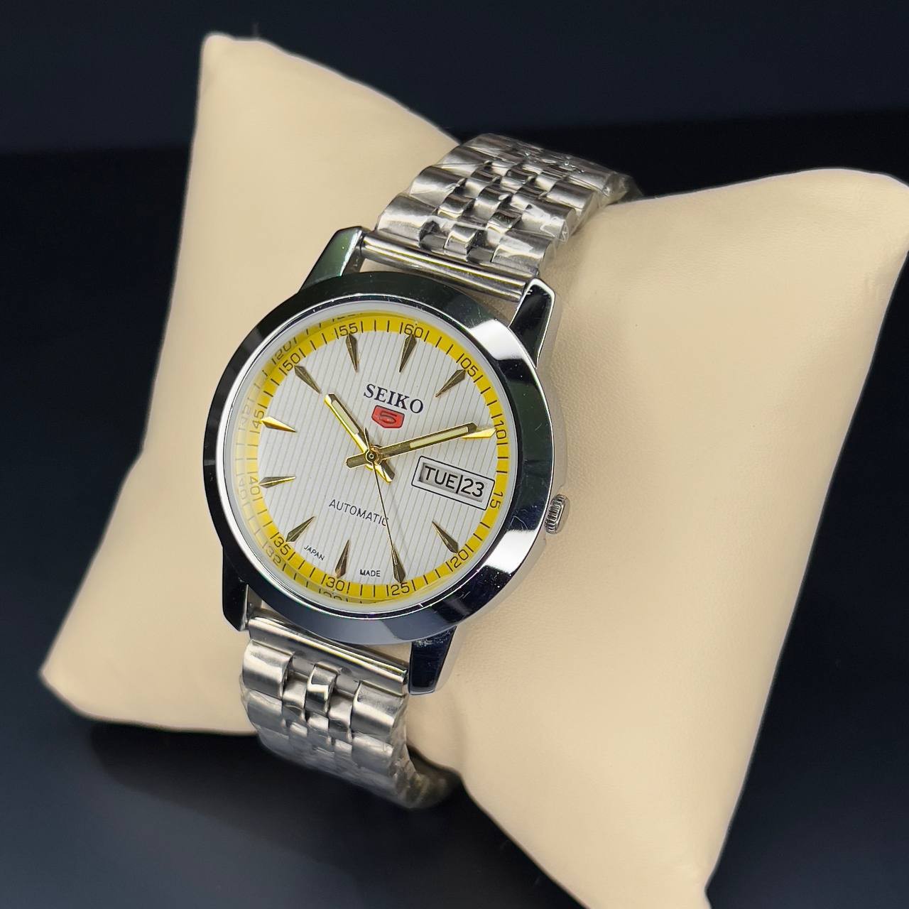 Vintage White Dial Automatic Day/Date Men’s Watch | Refurbished | Japan Movement