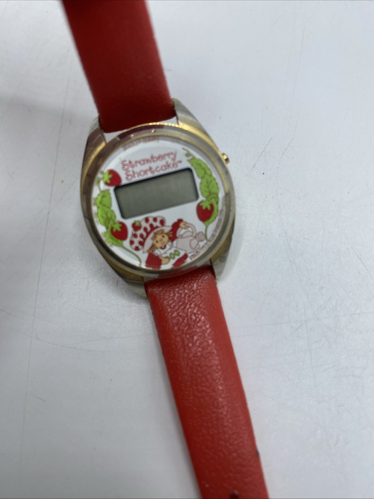 Vintage 1980 Strawberry Shortcake Bradley Digital Watch Orig Strap Child Untest