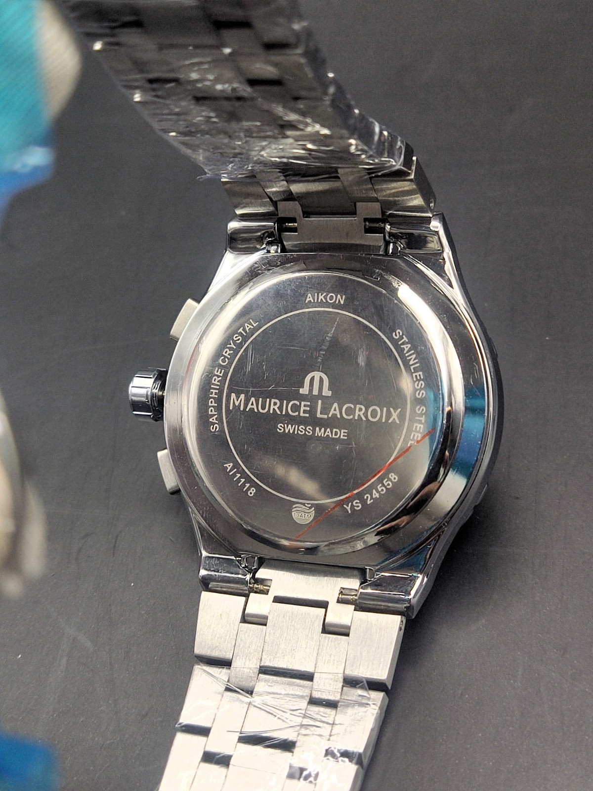 #Refurbished Maurice Lacroix Chronograph Black Dial Analog Men’s Wrist Watch
