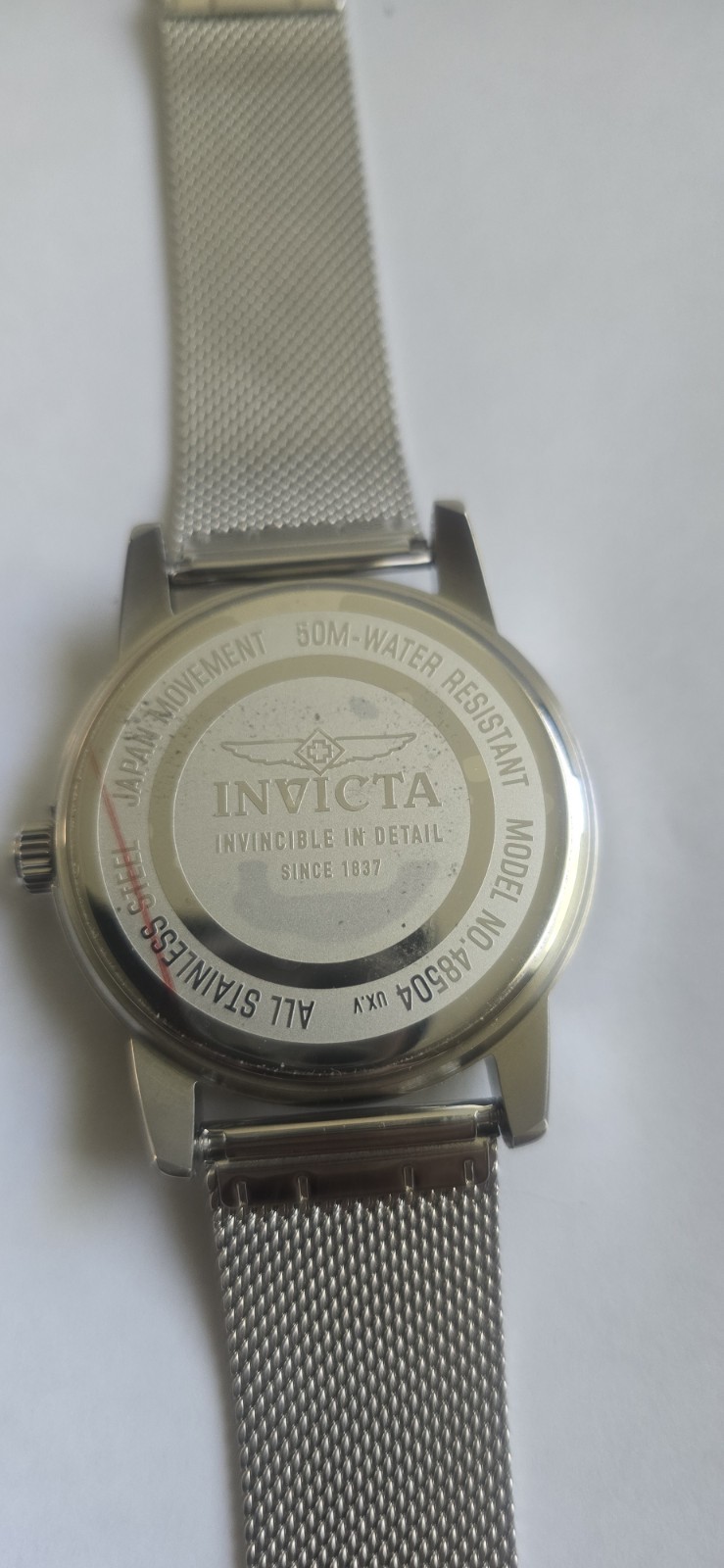 Invicta Celestial 48504 Men’s Watch 43mm Black Dial Stainless Steel Mesh NIB