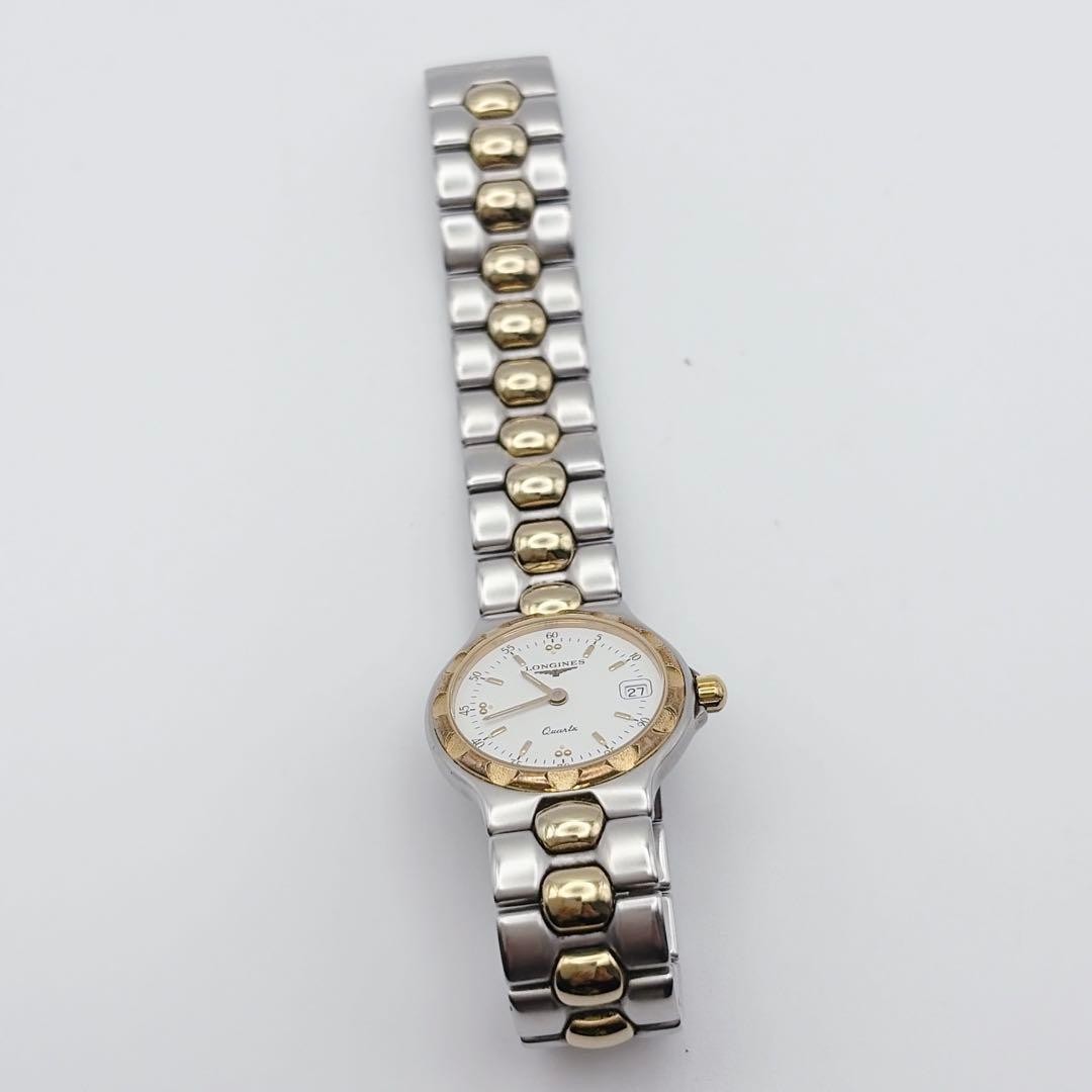[Near Mint] Vintage Longines Conquest L1.114.3 Gold White Dial 23mm Ladies Watch