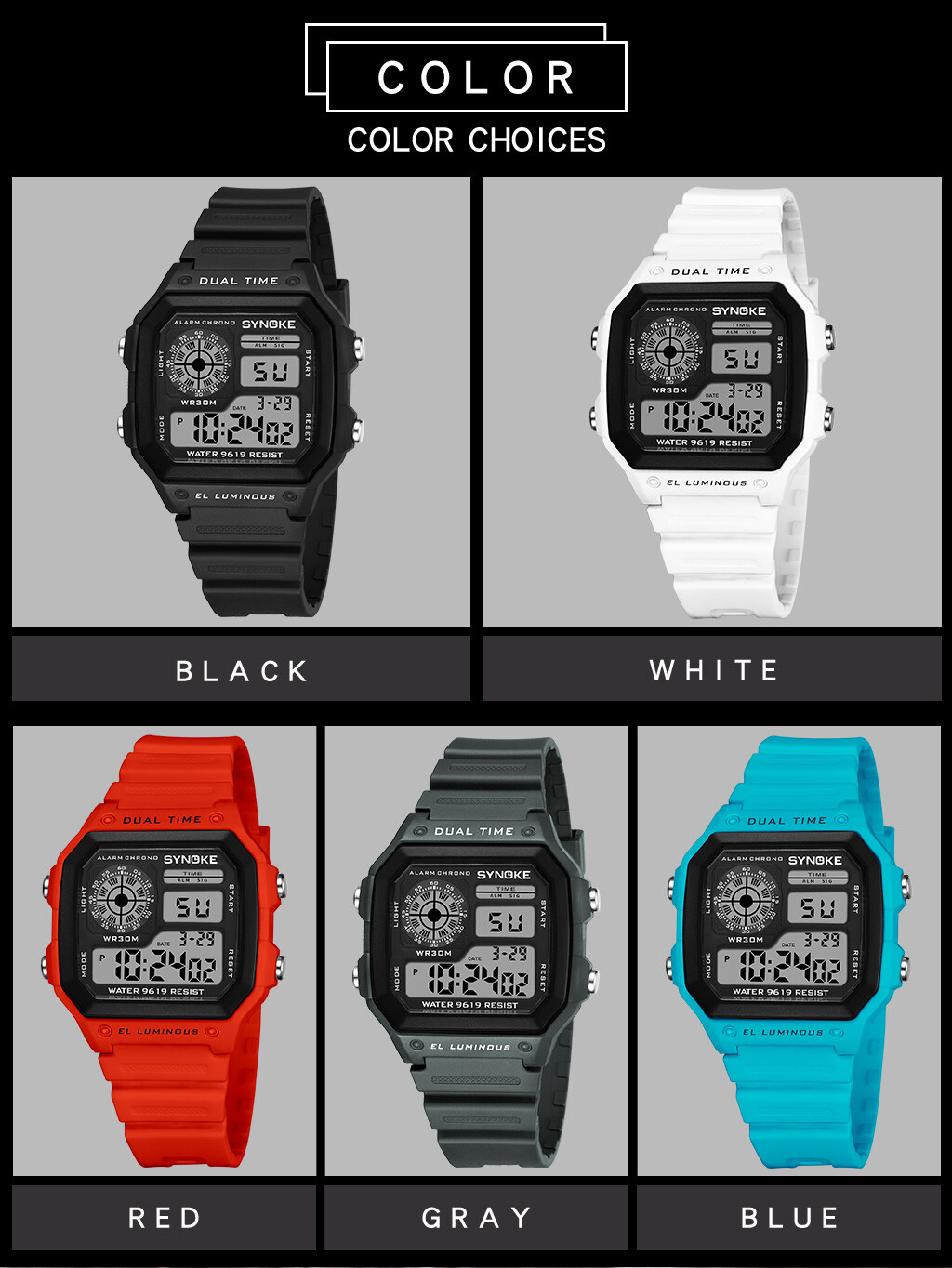 Waterproof Digital Sports Men Women Watch Military Tactical Wristwatch Best Gift