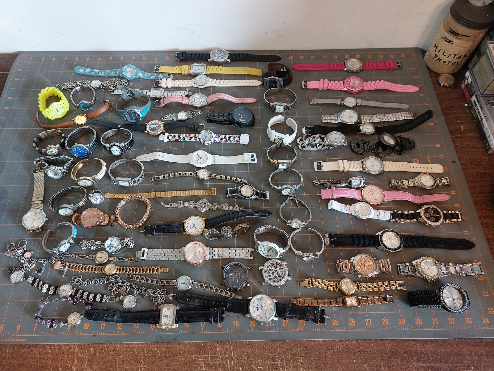 Large Lot of Various Styles Fashion Watches Untested Need Batteries Geneva Anne