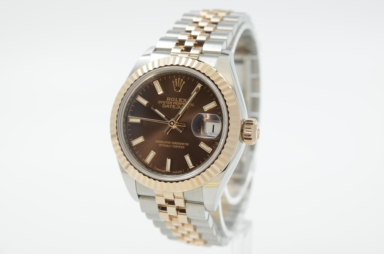 Rolex Lady-Datejust 28mm 279171 Chocolate Dial mint 2017 Box and Papers