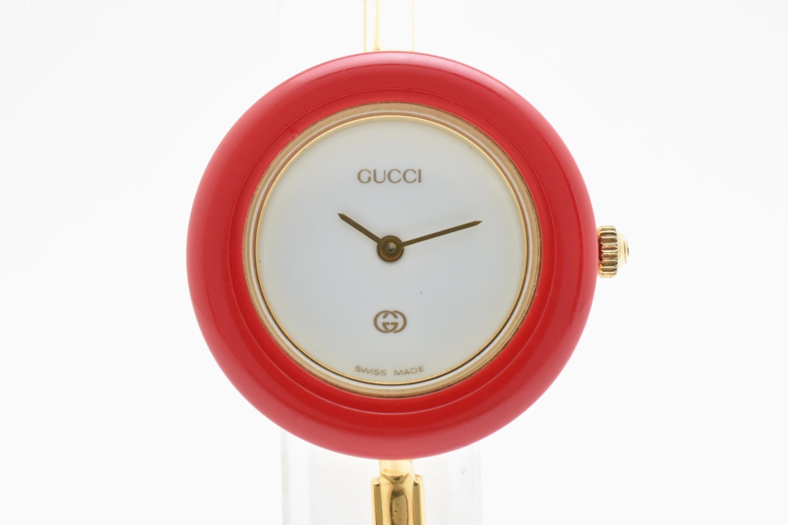 Gucci Change Bezel White 11/12 Gold Dial 11 Colors Watch Box [Near MINT]
