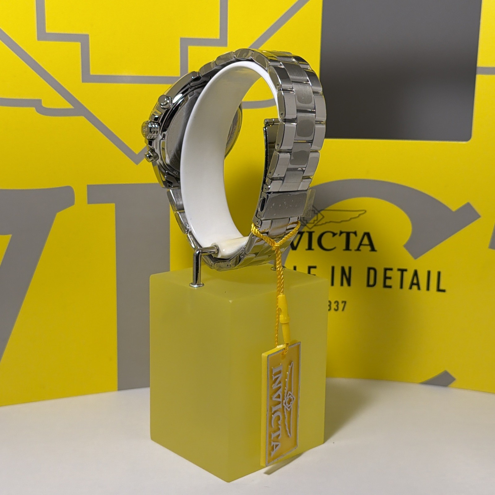 Invicta Speedway Men’s 44mm Chrono Watch StainlessSteel, W/Hard Case & Soft Case