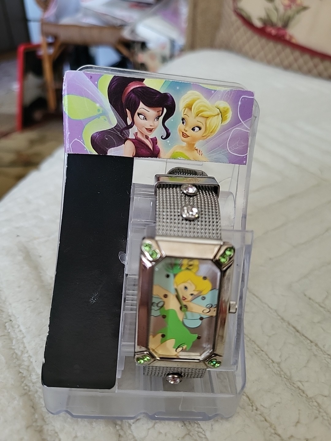 Disney Vintage Princess Tinker Bell Watch (Crystals)-(Steel Band)VHTF-New