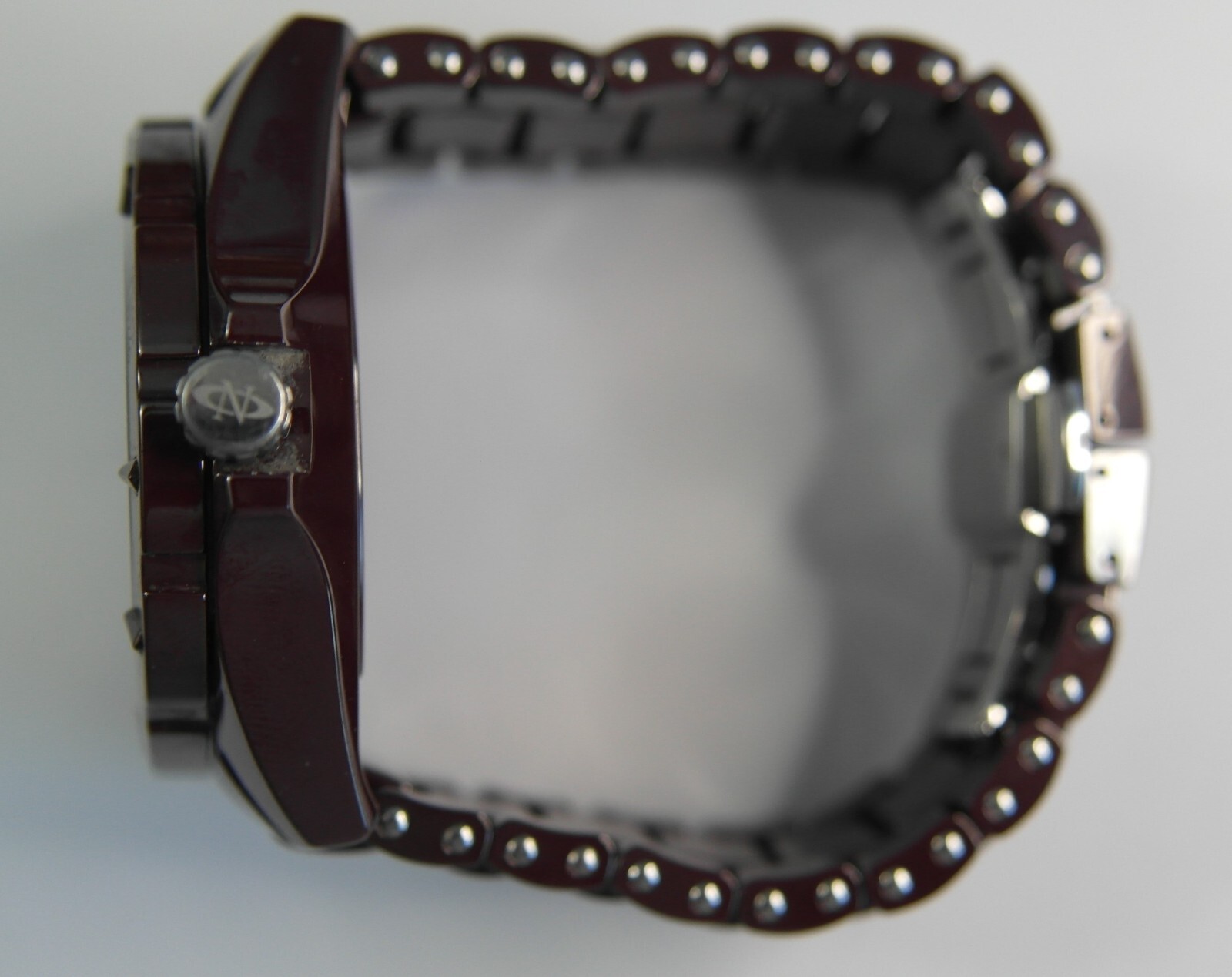 ONISS PARIS ON8013-M Quartz Diamonds Sapphire Burgundy Men’s Wristwatch – Rare