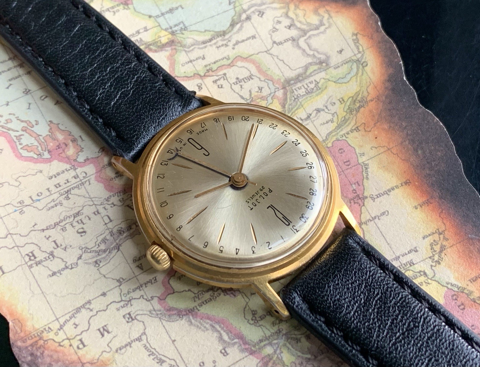 Poljot De Luxe Automatic 29 Jewels “Cosmos” USSR Vintage Men’s Watch Gold Plated