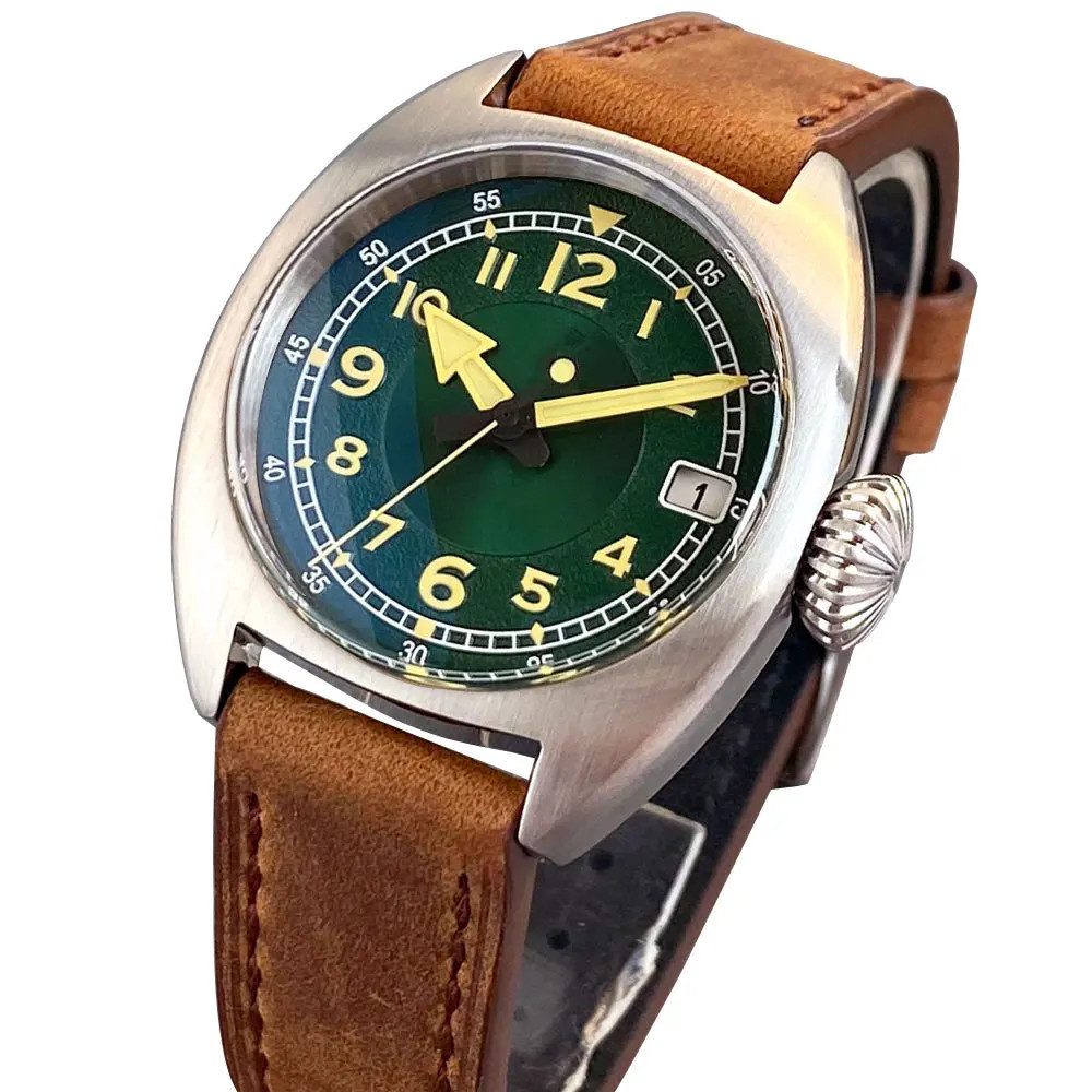 Sapphire Glass Full Solid CnSu8 Bronze Automatic Men Watches For Japan NH35 36mm