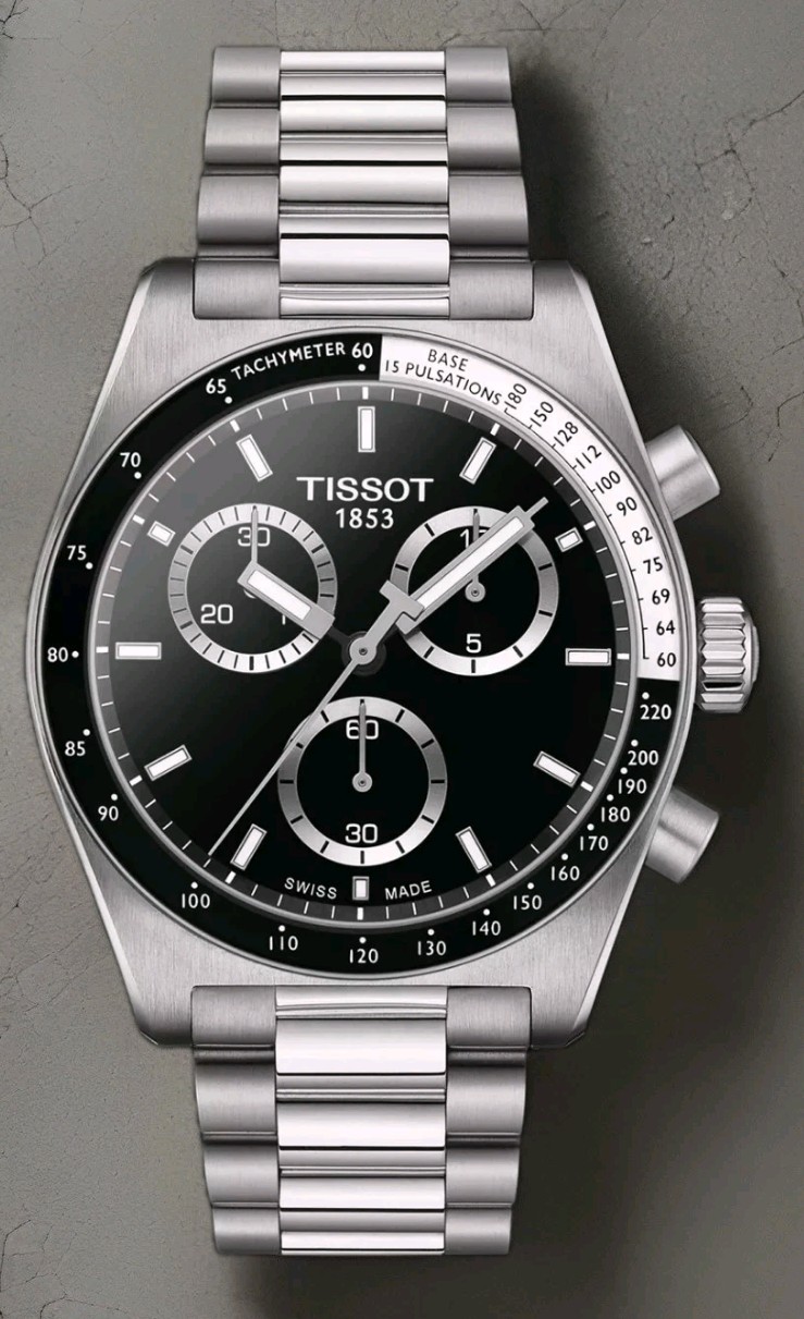 Tissot PR516 Chronograph 40 MM Black Dial SS Quartz Watch T149.417.11.051.00