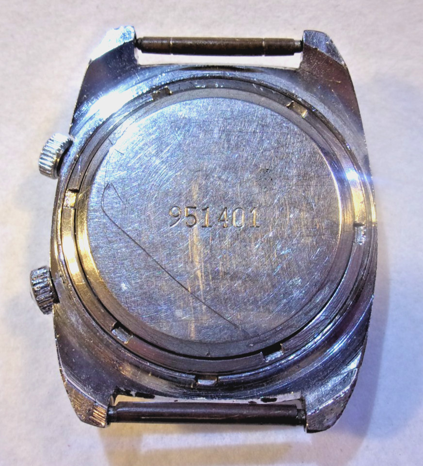 Poljot windup alarm. 18 jewels, 2612.1 movement. 34mm. Pre-owned, new strap.