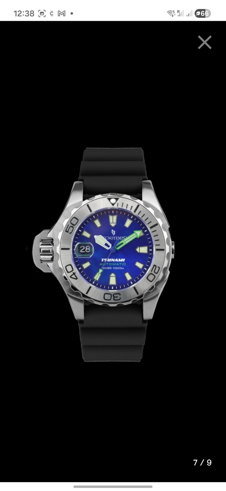 Tecnotempo Professional Diver Tsunami i 1000m Helium Valve. Mother of Pearl!!