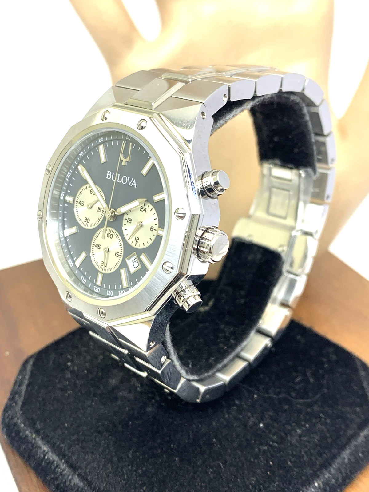 Bulova Men’s Watch 96B459 Prestige Quartz Chronograph Gray Silver Steel 40mm