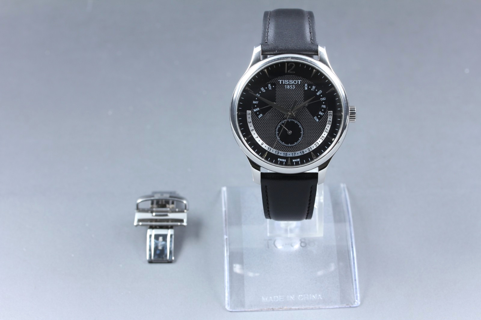[N MINT] TISSOT Tradition Perpetual Calendar T063637A Black Quartz Men’s Watch