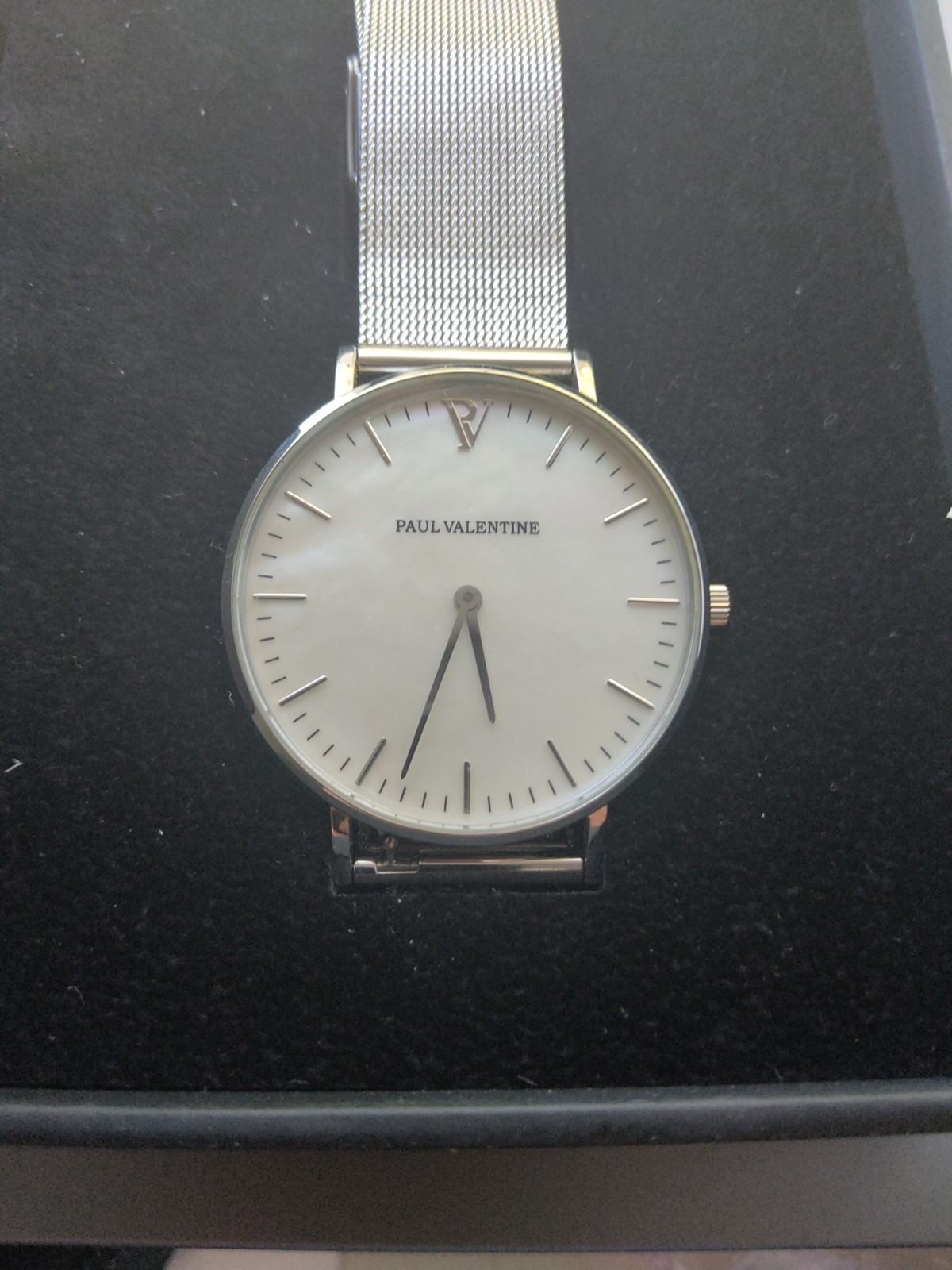 Paul Valentine Women’s Chronograph Quartz Watch Silver Color Stainless Steel