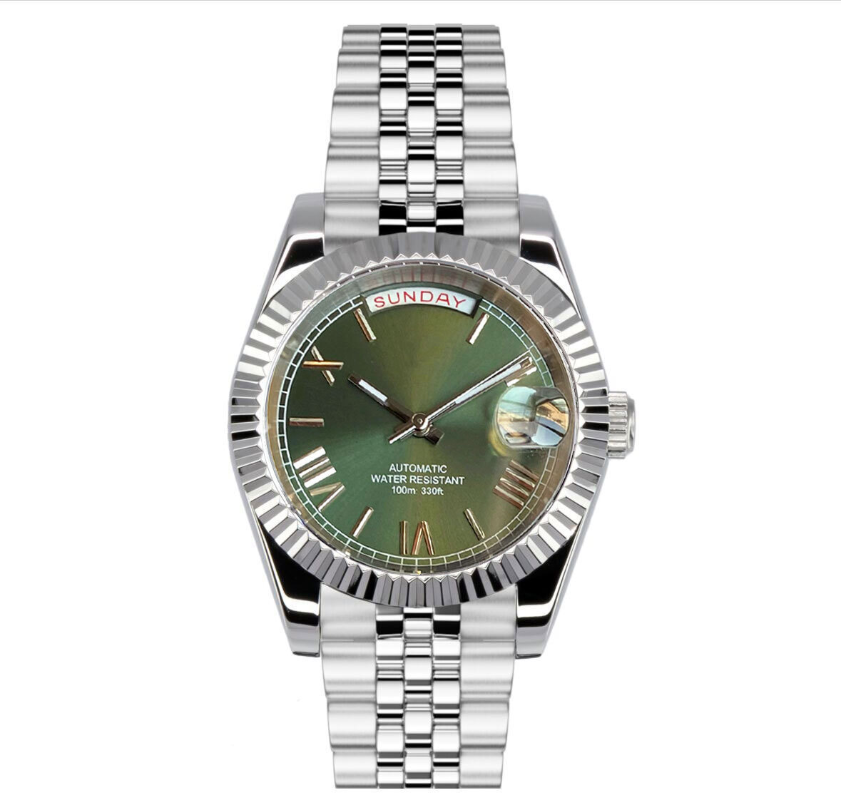 Tandorio 200M Dive 36mm 39mm Date Week Sunburst Dial Roman Number NH35 Men Watch