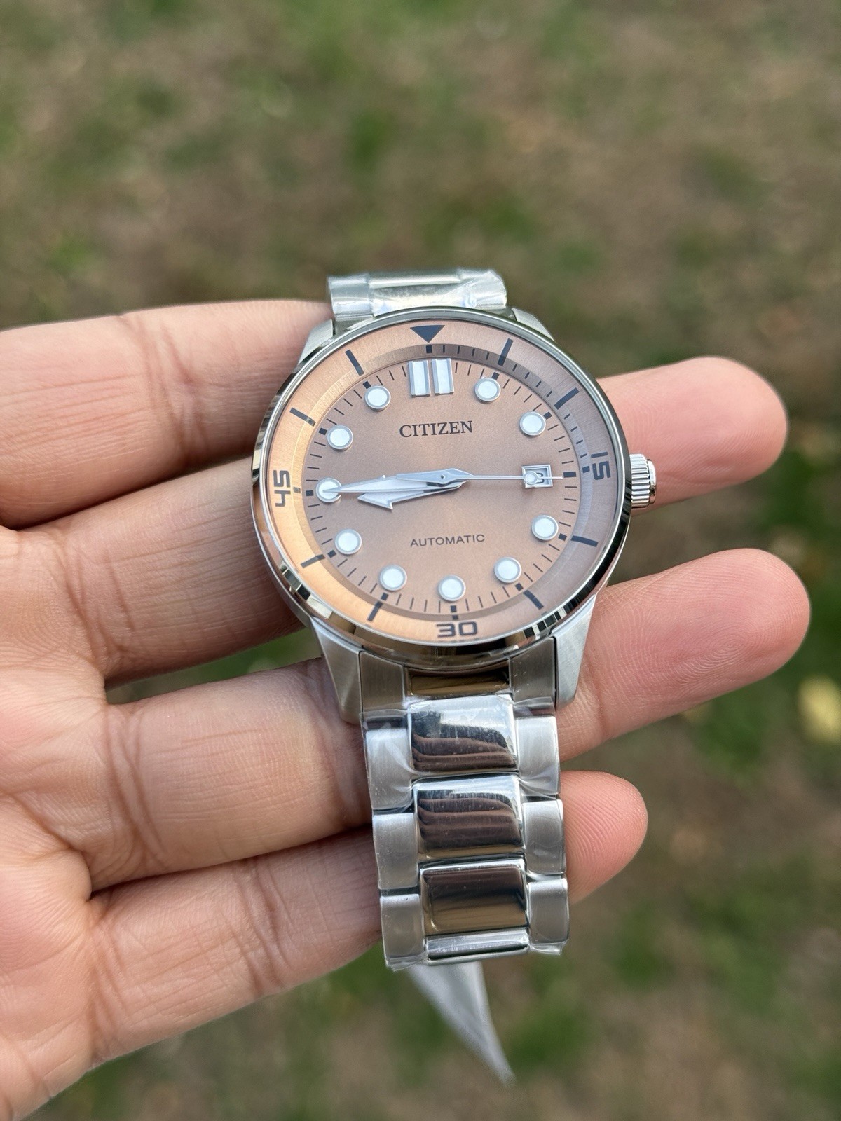 Citizen Stainless Steel Bronze Dial Automatic Men’s Watch