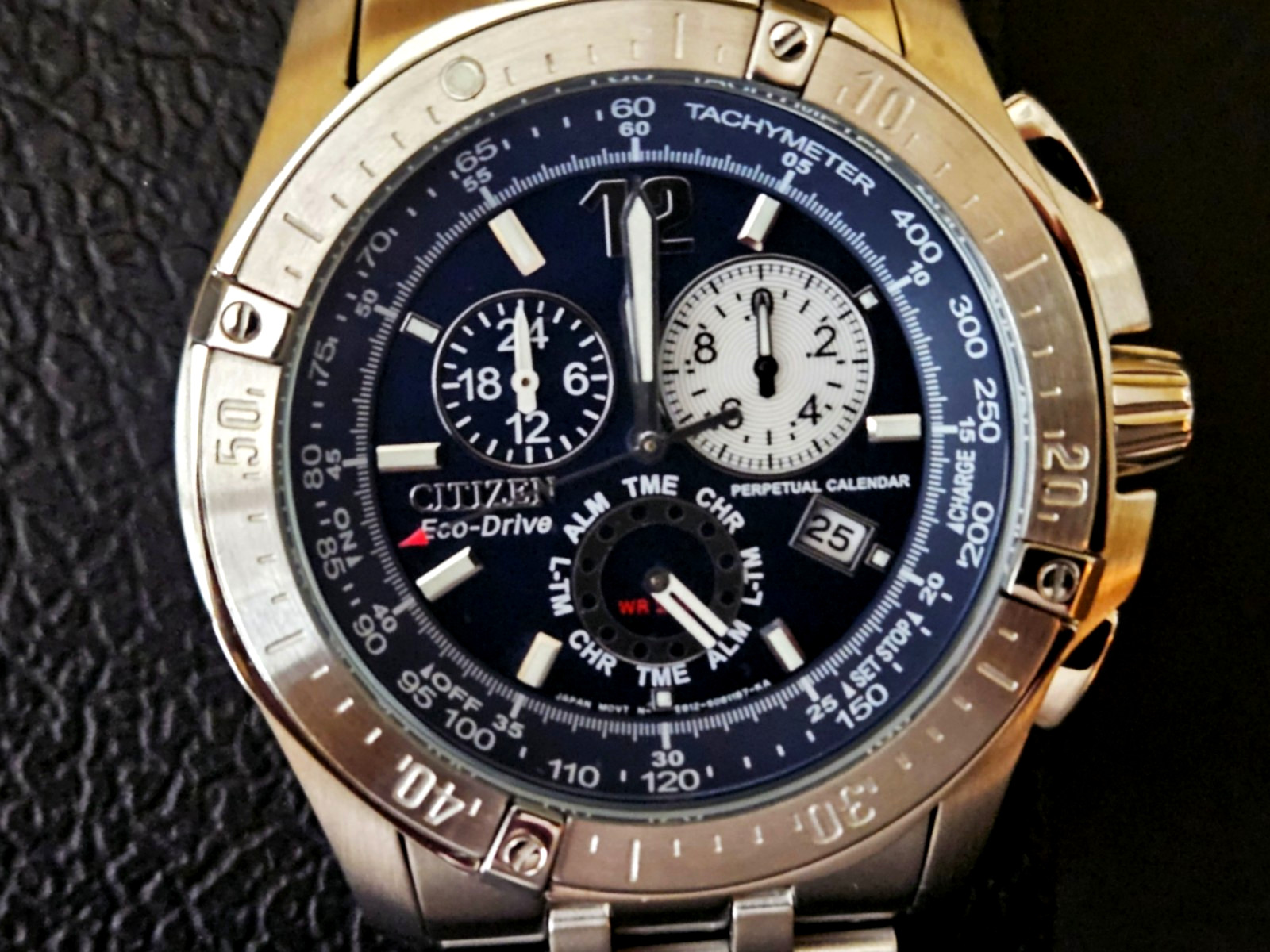 New Citizen BL5370-51L Chronograph EcoDrive Perpetual Calendar Tachymeter Watch