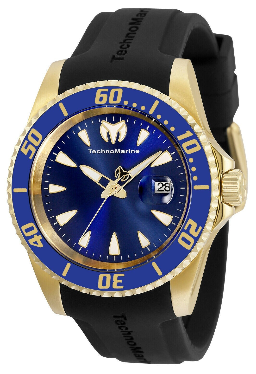 TechnoMarine Men’s Manta Sea Blue Dial Quartz Gold Watch TM-220115