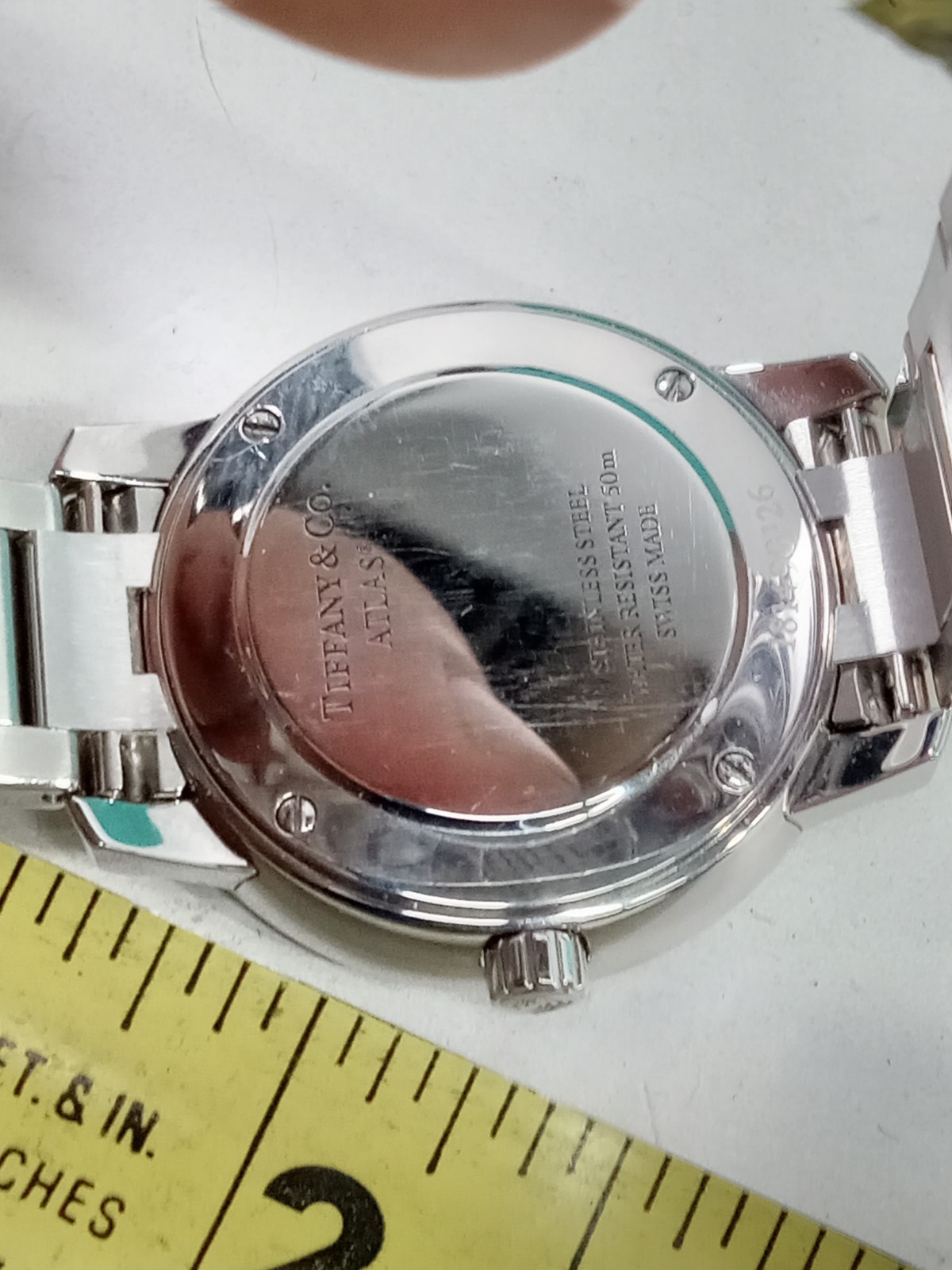 Tiffany & Co Ladies Atlas 2-Hand 31mm Diamond Quartz Steel Watch