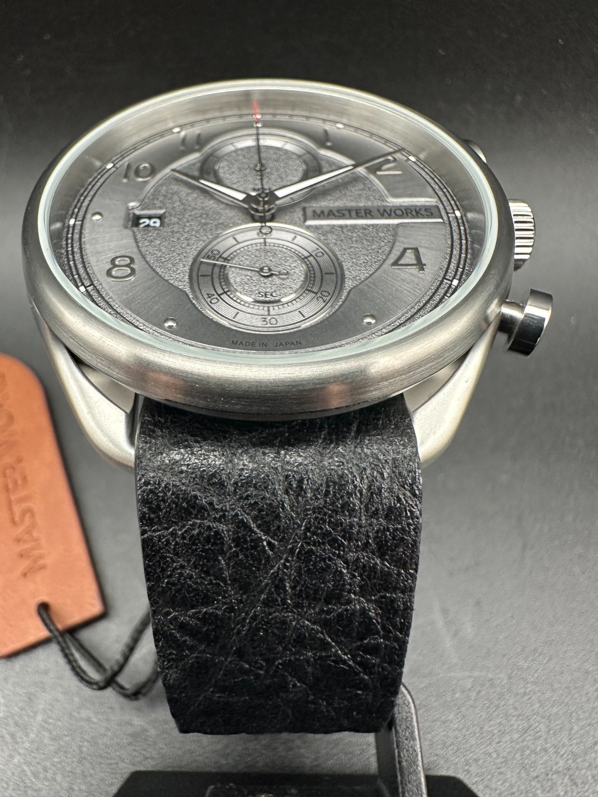 Master Works Chronograph 43mm Japan Made Quartz Men’s Watch MW17SUEDBKG0